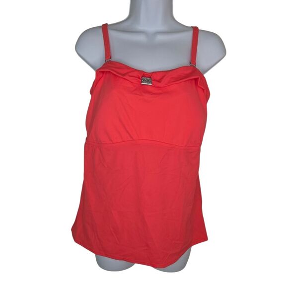 Venus Coral Tankini Swimsuit Top Size 16 - Picture 1 of 8